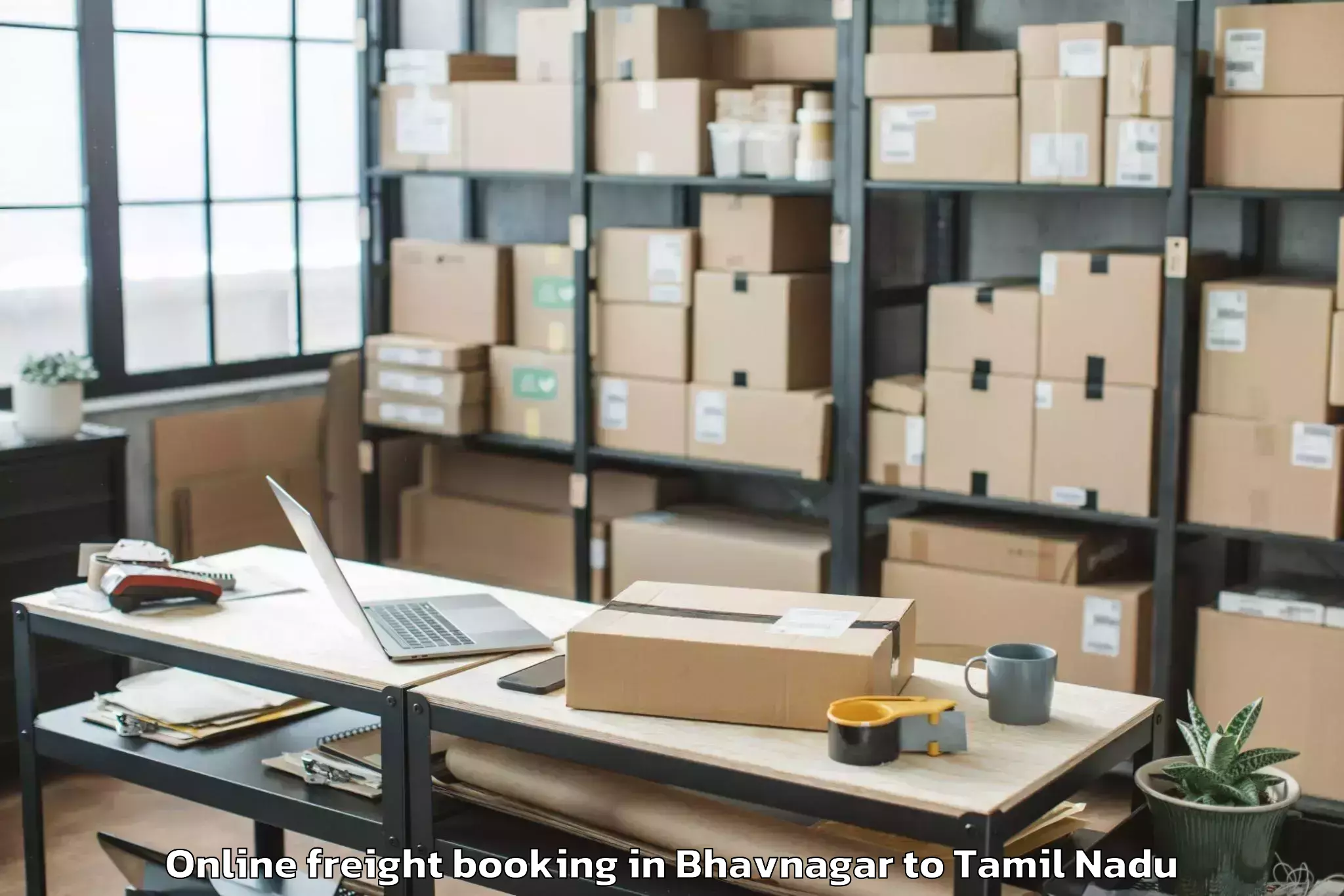 Hassle-Free Bhavnagar to Uttiramerur Online Freight Booking